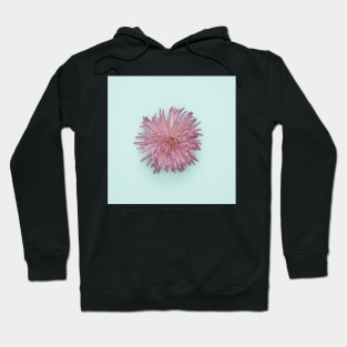 Isolated Flower on Turquoise Hoodie